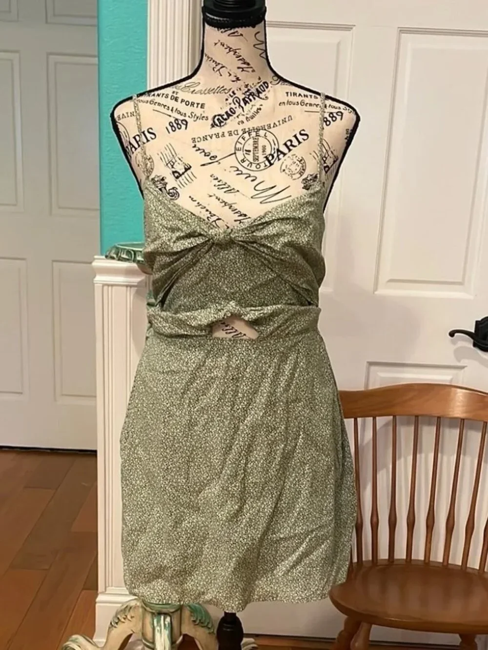 Abercrombie Green Floral Women's Dress